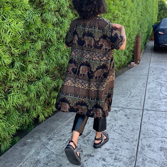 ❗️SOLD❗️Vintage Dress / Kimono ethnic print - Picture 4 of 9